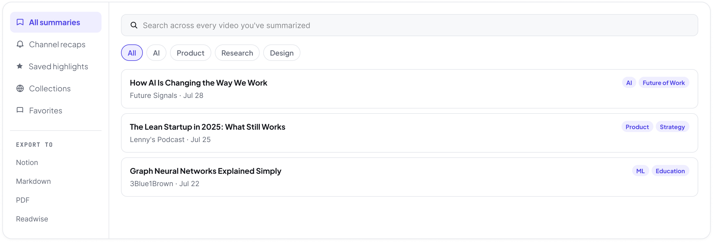 Knowledge Library searchable workspace preview